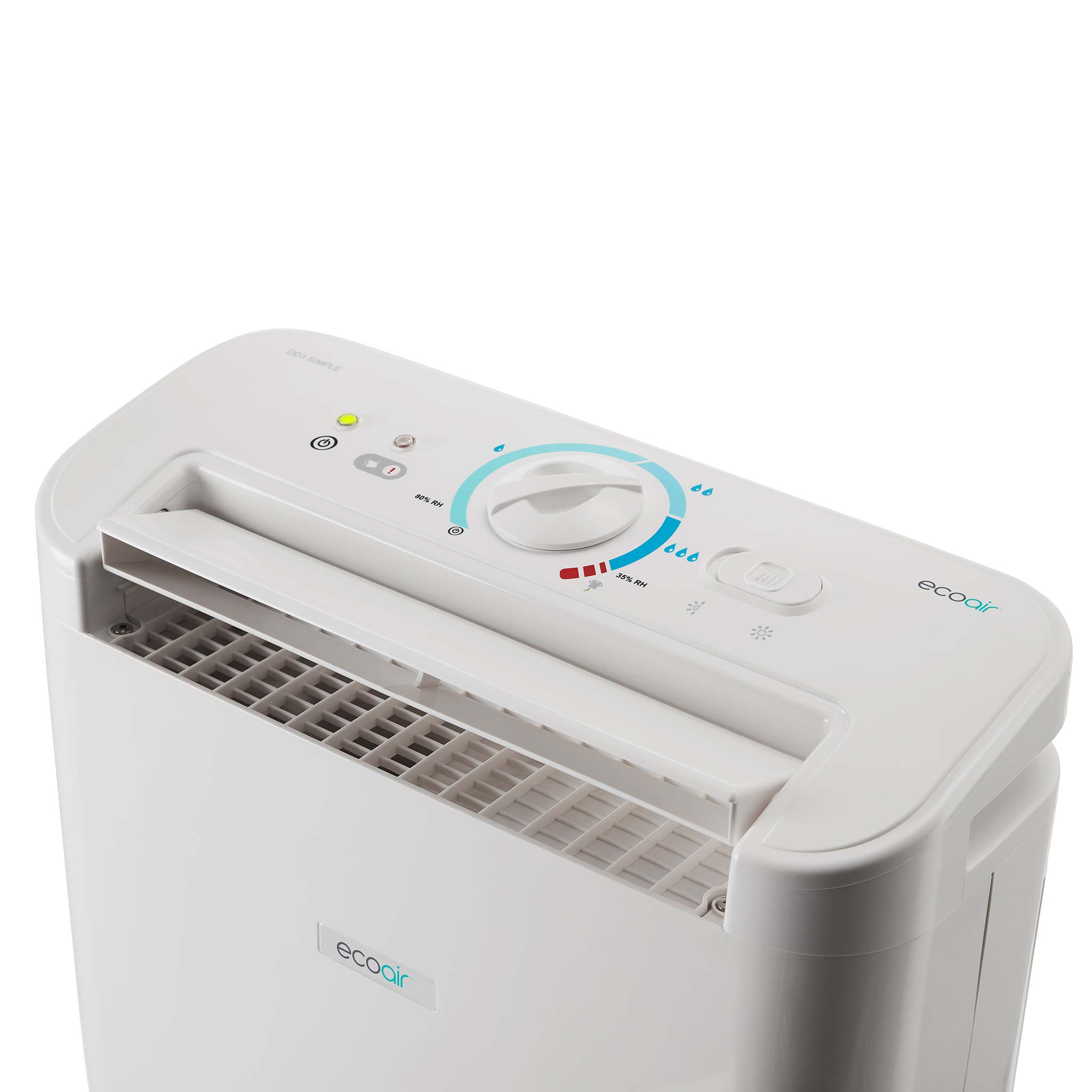 DD3 Simple Rotary Dial Antibacterial Filter Lightweight Eco Friendly 10L Desiccant Dehumidifier Control Panel