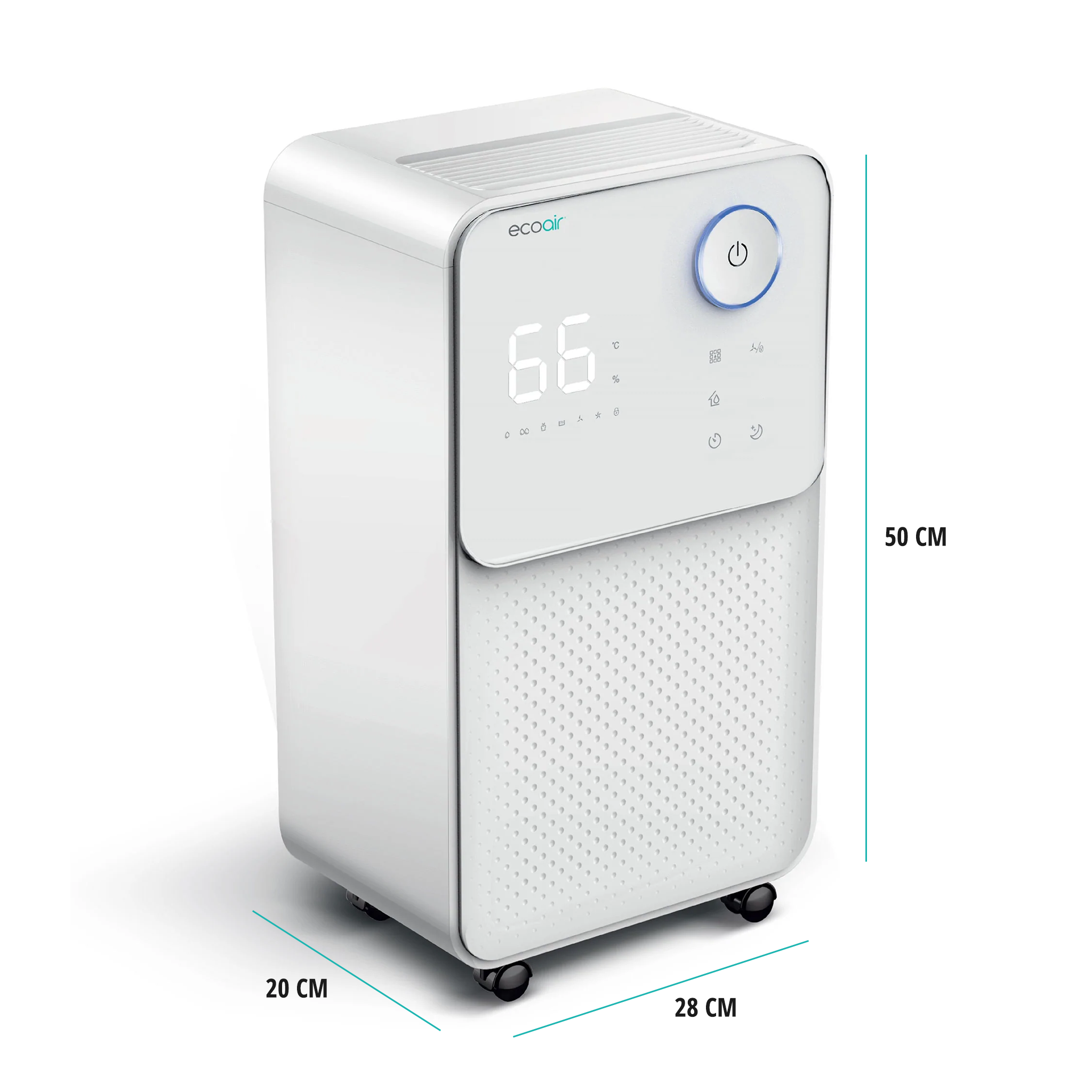 Summit S Low Energy Digital Hygrometer Display Compact Quiet 12L Compressor Dehumidifier 20x28x50cm