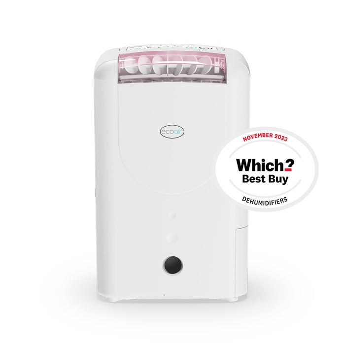 DD1 Classic MK6 Desiccant Dehumidifier 7.5L/Day Pink - Electronic Control, Ioniser, Antibacterial Filter