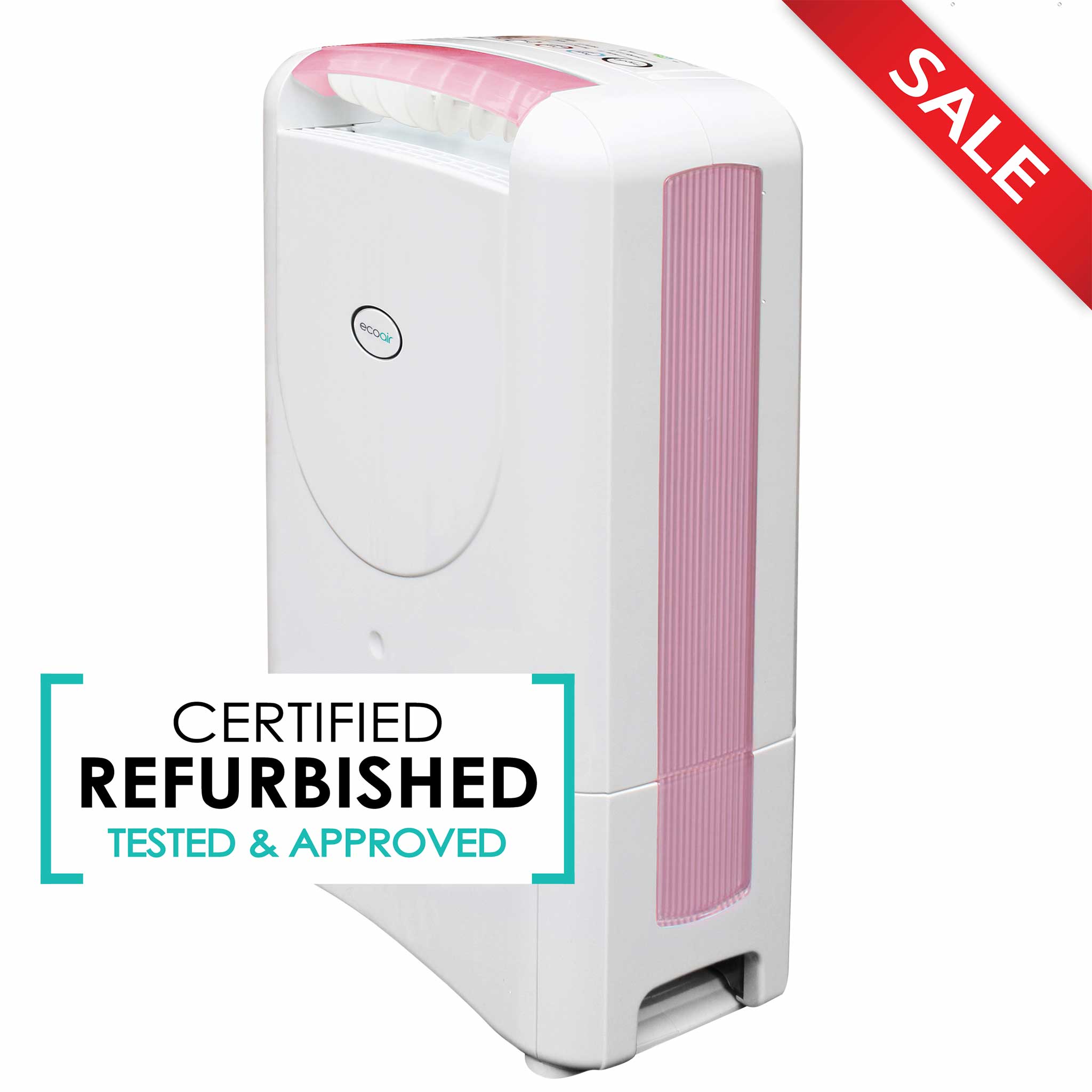 DD1 CLASSIC MK6 Desiccant Dehumidifier with Ioniser and Silver Filter 7.5L per day - Pink - Certified Refurbished - Good